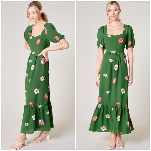 SUGARLIPS As You Are Lynette Floral Sweetheart Maxi Dress - Picture 4 of 13